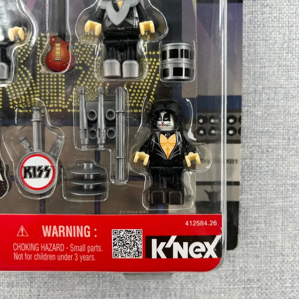 NEW K'NEX KISS Figure Set 41pc Black Rock Band Music Collectible Toy Gift 48585
